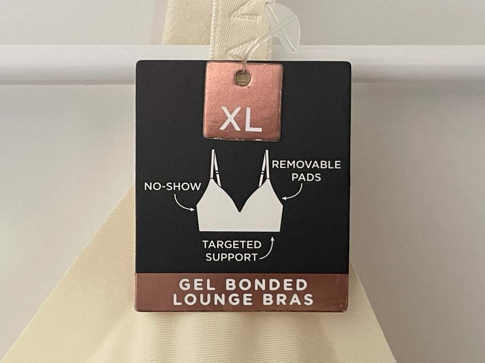 New Danskin Gel Bonded Lounge Bra Removable Pads No-Show Beige XL(36D-40B) NWT - Picture 3 of 16